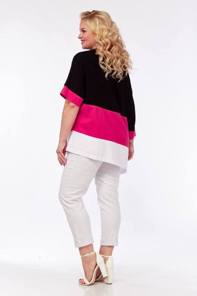 Туника Fita 1141 черный-фуксия - фото 8