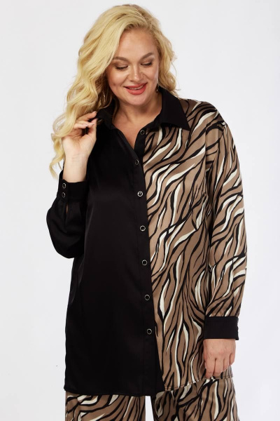 Туника Fita 2029 тигровый+черный - фото 1
