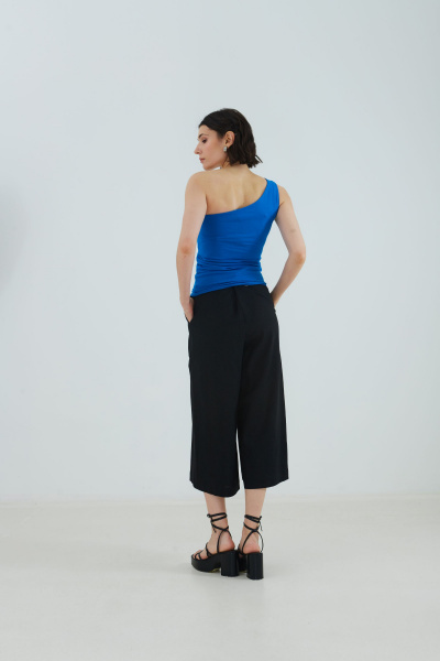 Синий летний топ из трикотажа и хлопка Elema 2К-12710-1-170 синий - фото 4