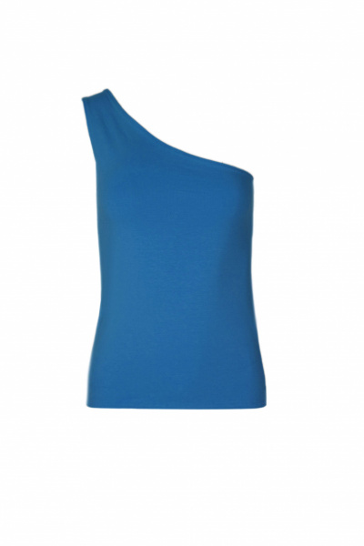 Синий летний топ из трикотажа и хлопка Elema 2К-12710-1-170 синий - фото 5