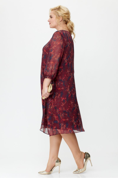 Платье Michel chic 2127 бордовый - фото 5