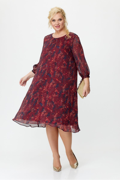 Платье Michel chic 2127 бордовый - фото 2