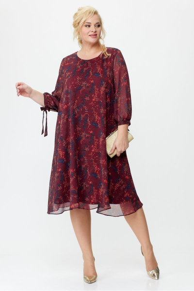 Платье Michel chic 2127 бордовый - фото 1