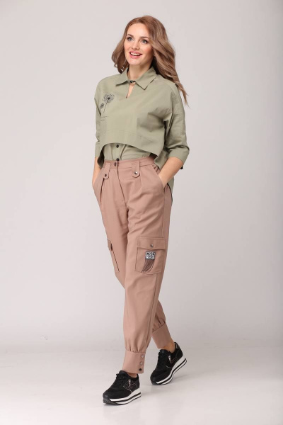 Брюки Danaida 1828-1 темно-персиковый - фото 1