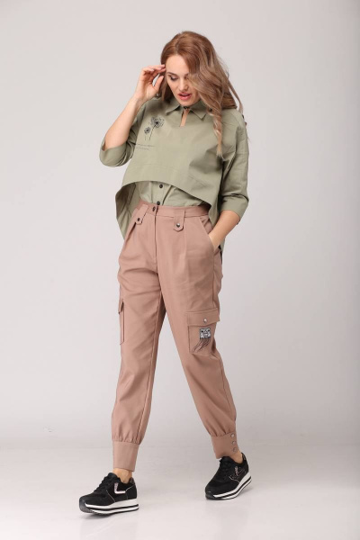 Брюки Danaida 1828-1 темно-персиковый - фото 2