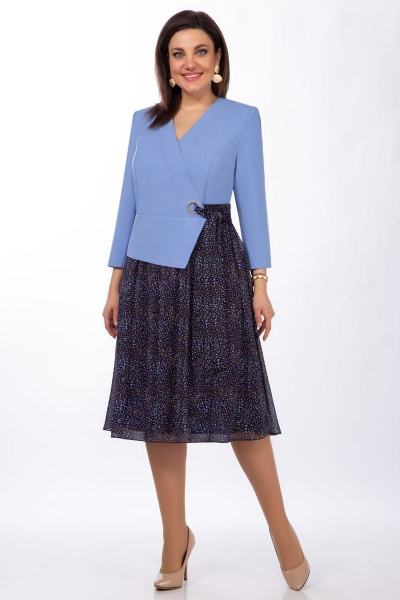 Платье БагираАнТа 816 синий-черный - фото 1