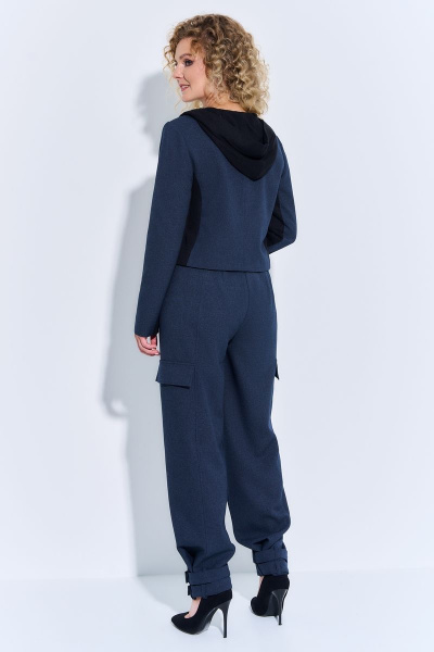 Брюки, жакет Euromoda 460 синий - фото 4