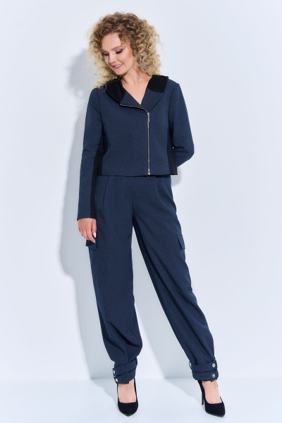 Брюки, жакет Euromoda 460 синий - фото 2
