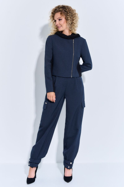 Брюки, жакет Euromoda 460 синий - фото 1