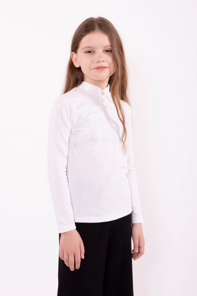 Классический белый джемпер из хлопка и трикотажа 8 Марта 10598-3С5130Д40-146,152 белый - фото 1