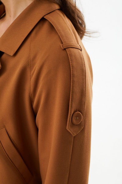 Демисезонный костюм из жакета и юбки в деловом стиле MALI 723-068 медь - фото 7