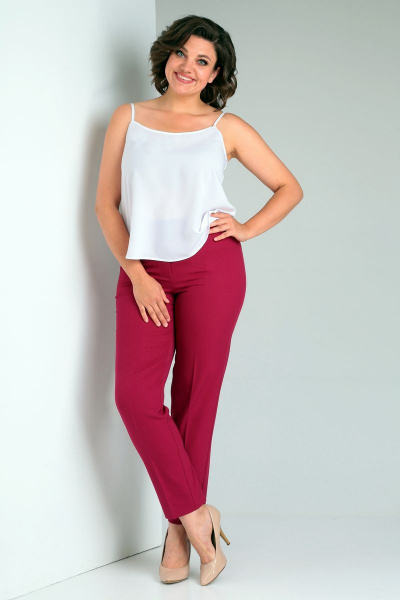 Деловой комплект: жакет, брюки и топ из костюмного материала Ивелта плюс 3647 - фото 4