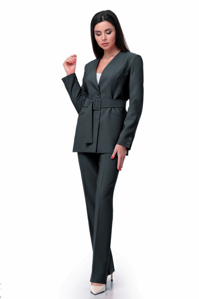 Брюки, жакет Мишель стиль 1024-2 графит - фото 2