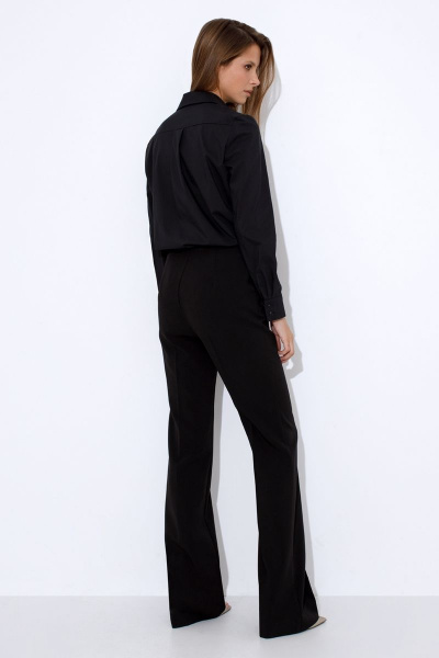 Брюки деловые из текстиля с классической посадкой Luitui R2051 черный - фото 3