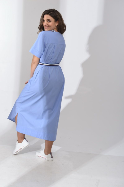 Платье из хлопка с коротким рукавом и накладными карманами Anna Majewska А305 - фото 3