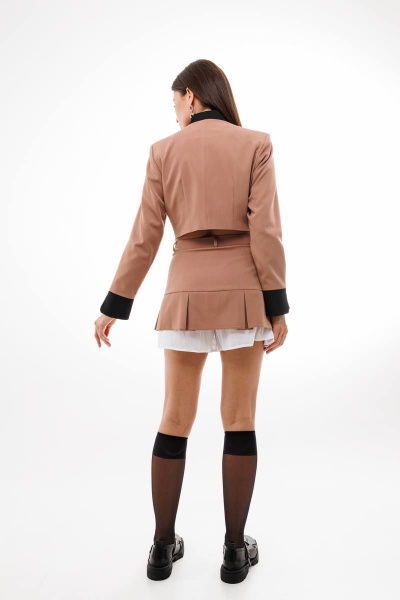 Жакет и юбка в стиле Лолита для теплого сезона Anelli 1356 капучино - фото 2
