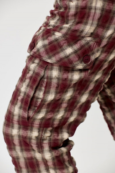 Карго брюки из прочной крэш-ткани с функциональными карманами Abbi 2014 бордо - фото 10