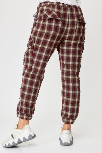 Карго брюки из прочной крэш-ткани с функциональными карманами Abbi 2014 бордо - фото 6