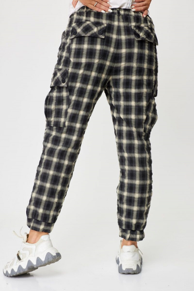 Брюки карго с функцональными карманами из крэш-ткани Abbi 2014 графит - фото 15