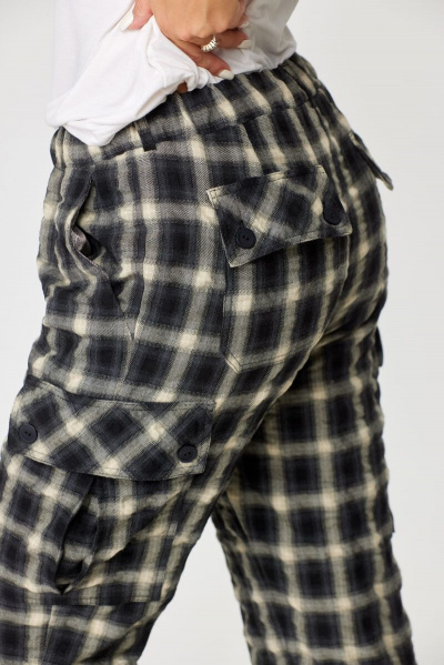 Брюки карго с функцональными карманами из крэш-ткани Abbi 2014 графит - фото 12