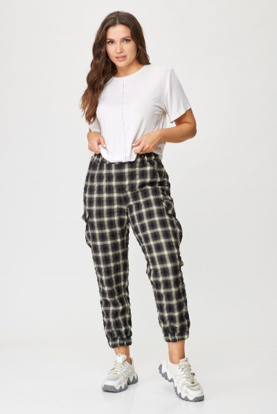 Брюки карго с функцональными карманами из крэш-ткани Abbi 2014 графит - фото 11