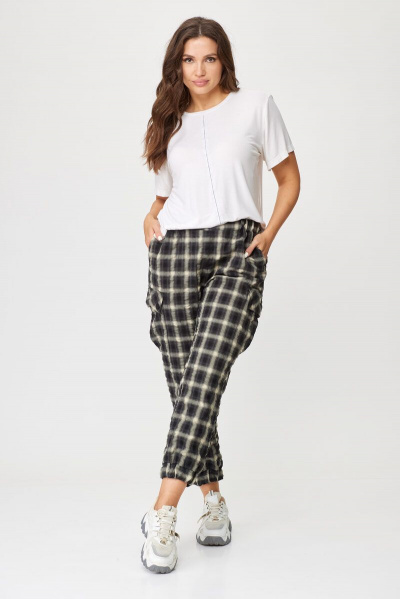 Брюки карго с функцональными карманами из крэш-ткани Abbi 2014 графит - фото 8