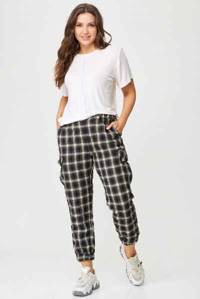 Брюки карго с функцональными карманами из крэш-ткани Abbi 2014 графит - фото 7