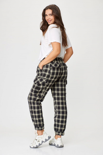 Брюки карго с функцональными карманами из крэш-ткани Abbi 2014 графит - фото 4