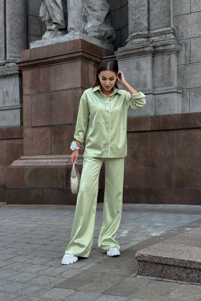 Брюки, рубашка USOVA 0030 яблоко - фото 5