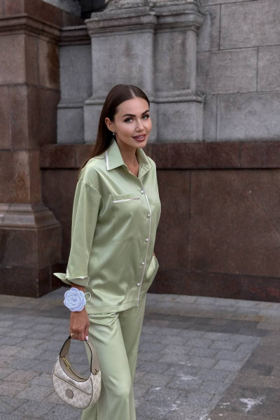 Брюки, рубашка USOVA 0030 яблоко - фото 8