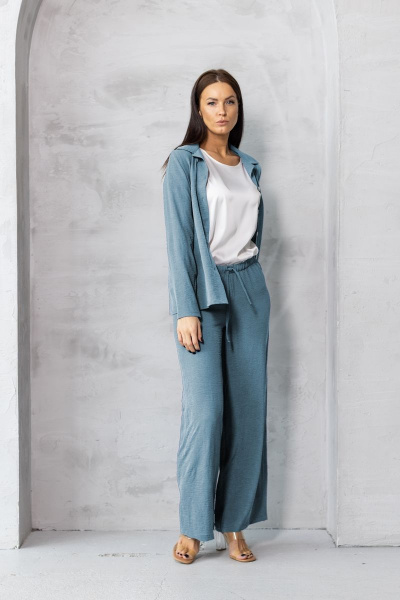 Костюм из жатой ткани голубой на каждый день Friends 5-003FR-bl голубой - фото 5