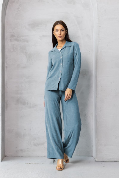 Костюм из жатой ткани голубой на каждый день Friends 5-003FR-bl голубой - фото 1