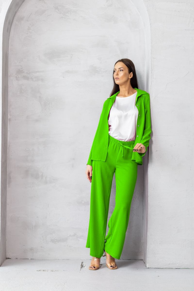 Костюм из жатой ткани зеленый универсальный стиль Friends 5-003FR-sa салатовый - фото 5