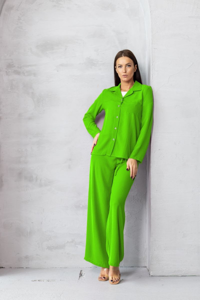Костюм из жатой ткани зеленый универсальный стиль Friends 5-003FR-sa салатовый - фото 1