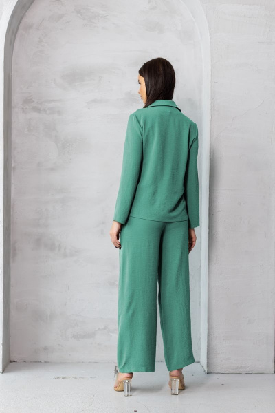 Костюм из жатой ткани зеленый стильный и удобный Friends 5-003FR-tu бирюзовый - фото 5
