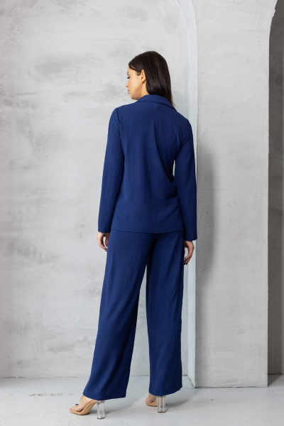 Костюм из жатой ткани синий для современного гардероба Friends 5-003FR-vas синий - фото 5