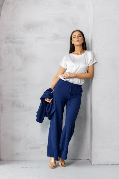 Топ шелковый женский с короткими рукавами для базового гардероба Friends 1-015bel белый - фото 3