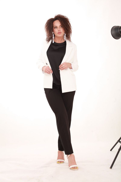 Топ шелковый женский из текстиля для стильных образов Friends 1-015black черный - фото 2