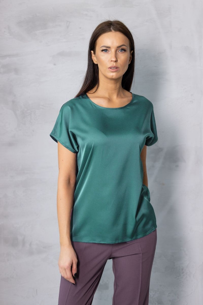 Топ шелковый женский из текстиля для стильных и комфортных лугов Friends 1-015ma мятный - фото 4