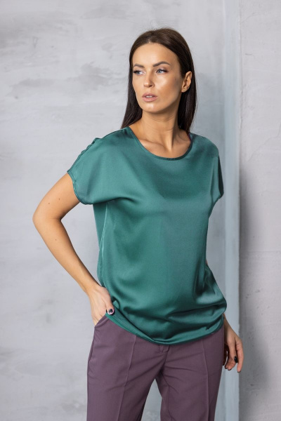 Топ шелковый женский из текстиля для стильных и комфортных лугов Friends 1-015ma мятный - фото 1