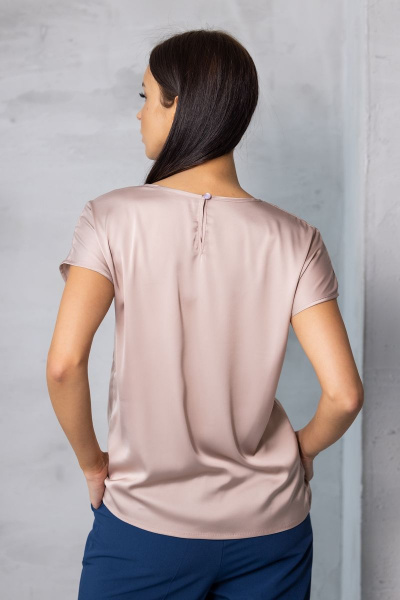 Топ шелковый женский из текстиля для стильных базовых лугов Friends 1-015rosa бледно-розовый - фото 4