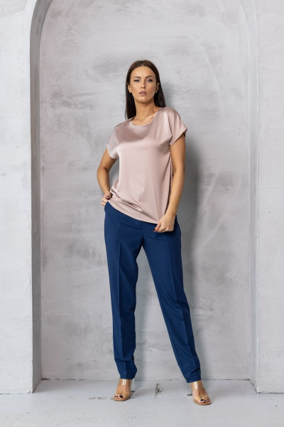 Топ шелковый женский из текстиля для стильных базовых лугов Friends 1-015rosa бледно-розовый - фото 1