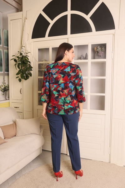 Джемпер Виктория больших размеров с коротким рукавом Friends 6-002FR-RM черный - фото 4