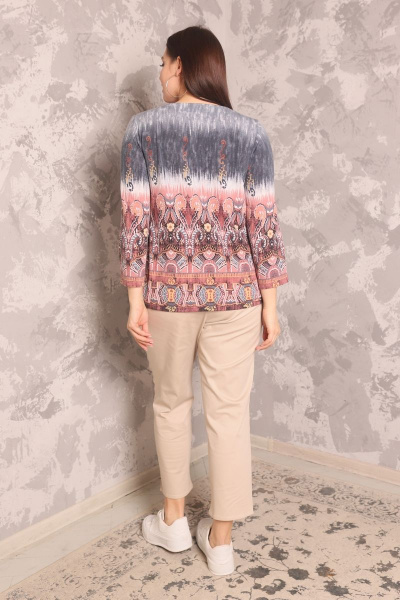 Джемпер из мягкого трикотажа с принтом и прямым силуэтом Friends 6-001FR-GR серый - фото 6