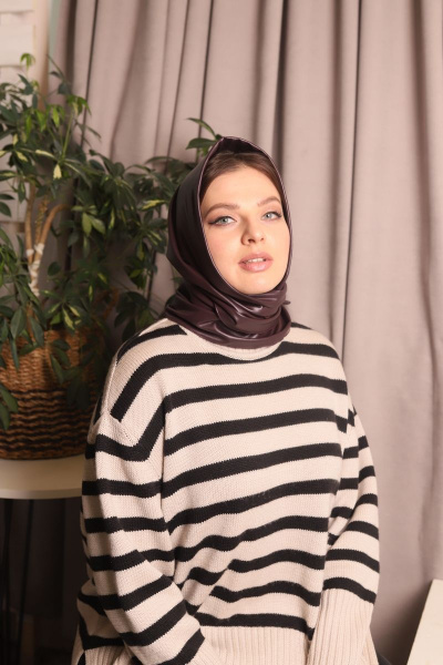 Косынка из экокожи красная многофункциональный аксессуар Friends kos-br бордовый - фото 1