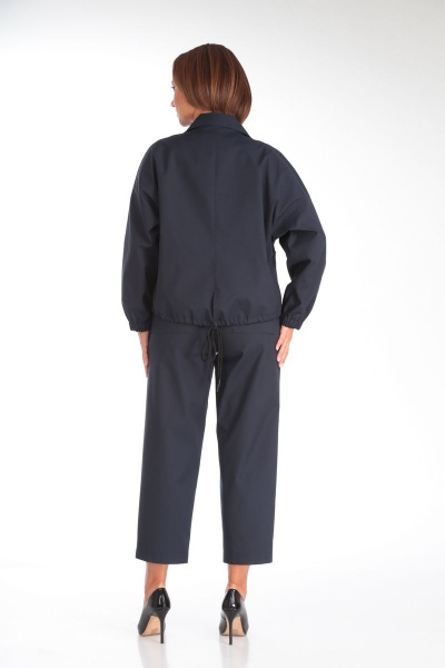 Хлопковый костюм: укороченный бомбер и брюки-бананы Michel chic 1351 синий - фото 7