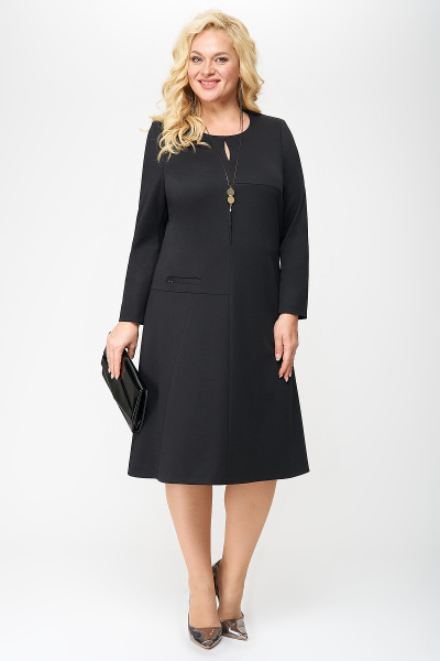 Платье элегантное из трикотажа с асимметричной полочкой Algranda А3950-1 - фото 1