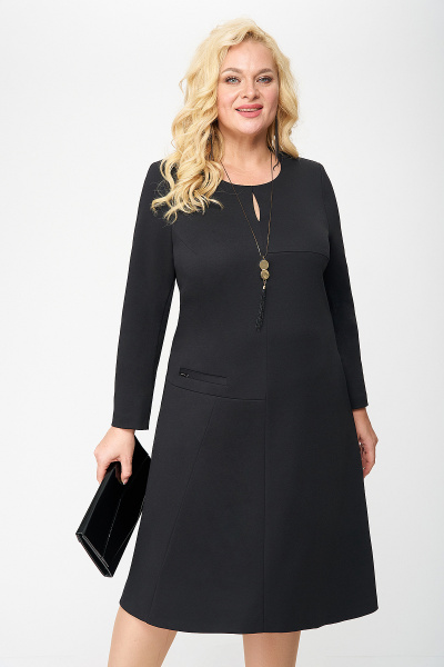 Платье элегантное из трикотажа с асимметричной полочкой Algranda А3950-1 - фото 3