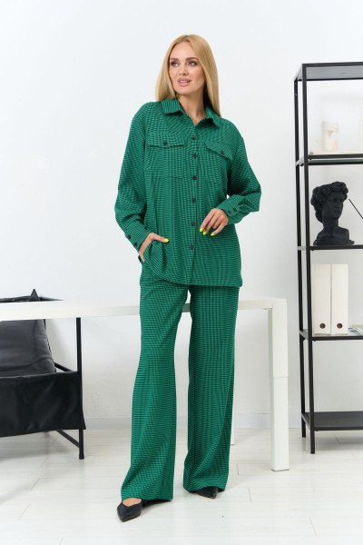 Деловой комплект блузка свободного кроя и классические брюки Azzara 915И - фото 1