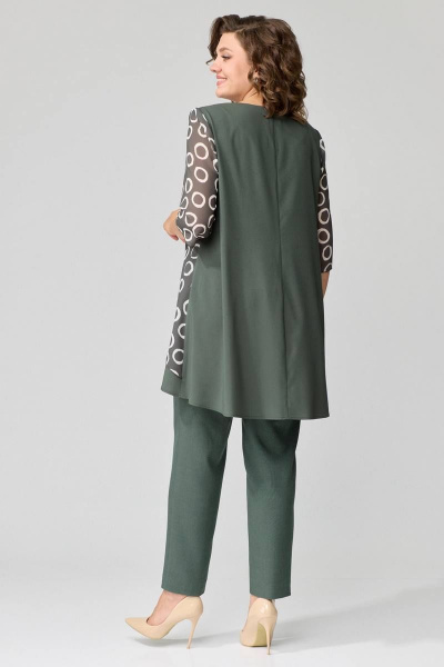 Комплект трапециевидной блузы с пелеринами и прямых брюк Надин-Н 2113 - фото 4